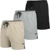 COOFANDY Men’s 2 Pack Gym Workout Shorts Quick Dry Athletic Shorts 5 Inch Lightweight Sports Running Shorts with Pockets(3 Pack: Black/Khaki/Grey)
