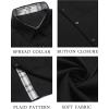 COOFANDY Men’s Button Down Short Sleeve Shirt Casual Cotton Summer Beach Linen Wedding Shirts with Pocket(Black)