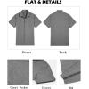 COOFANDY Men’s Button Down Short Sleeve Shirt Casual Cotton Summer Beach Linen Wedding Shirts with Pocket(Dark Grey)