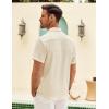 COOFANDY Mens Button Down Short Sleeve Shirt Casual Shirts Summer Beach Textured Shirts with Pocket(Beige)