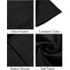 COOFANDY Mens Button Down Short Sleeve Shirt Casual Shirts Summer Beach Textured Shirts with Pocket(Black)