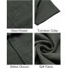 COOFANDY Mens Button Down Short Sleeve Shirt Casual Shirts Summer Beach Textured Shirts with Pocket(Dark Grey)