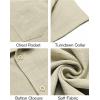 COOFANDY Mens Button Down Short Sleeve Shirt Casual Shirts Summer Beach Textured Shirts with Pocket(Dark Khaki)