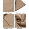 COOFANDY Mens Button Down Short Sleeve Shirt Casual Shirts Summer Beach Textured Shirts with Pocket(Light Khaki)