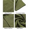 COOFANDY Mens Button Down Short Sleeve Shirt Casual Shirts Summer Beach Textured Shirts with Pocket(Olive Green)