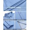 COOFANDY Mens Casual Button Down Shirt Untucked Long Sleeve Stretch Denim Dress Shirt(Light Blue)