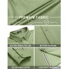 COOFANDY Mens Casual Button Down Shirt Untucked Long Sleeve Stretch Denim Dress Shirt(Light Green)