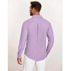COOFANDY Mens Casual Button Down Shirt Untucked Long Sleeve Stretch Denim Dress Shirt(Light Purple)
