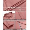 COOFANDY Mens Casual Button Down Shirt Untucked Long Sleeve Stretch Denim Dress Shirt(Pink)