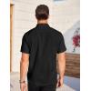 COOFANDY Mens Casual Dress Shirt Short Sleeve Wrinkle Free Dress Shirt Business Casual Shirts(Black)