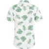 COOFANDY Men’s Casual Linen Shirts Short Sleeve Button Down Shirt Summer Beach Tops(Leaves-green)
