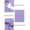 COOFANDY Men’s Casual Linen Shirts Short Sleeve Button Down Shirt Summer Beach Tops(Light Purple)