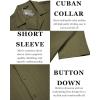 COOFANDY Men’s Casual Shirts Short Sleeve Button Down Shirts Fashion Textured Summer Beach Shirt(Army Green)