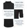 COOFANDY Men’s Cotton Linen Henley Shirt Casual Beach Hippie Shirts Long Sleeve T-Shirts(Black)
