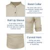 COOFANDY Men’s Cotton Linen Henley Shirt Casual Beach Hippie Shirts Long Sleeve T-Shirts(Khaki Henley)