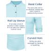 COOFANDY Men’s Cotton Linen Henley Shirt Casual Beach Hippie Shirts Long Sleeve T-Shirts(Light Blue Henley)