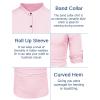 COOFANDY Men’s Cotton Linen Henley Shirt Casual Beach Hippie Shirts Long Sleeve T-Shirts(Pink)
