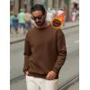 COOFANDY Men’s Crewneck Sweatshirts Long Sleeves Fleece Sweatshirts Thermal Casual Pullover Shirt(Brown)