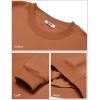 COOFANDY Men’s Crewneck Sweatshirts Long Sleeves Fleece Sweatshirts Thermal Casual Pullover Shirt(Caramel)