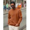 COOFANDY Men’s Crewneck Sweatshirts Long Sleeves Fleece Sweatshirts Thermal Casual Pullover Shirt(Caramel)