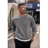 COOFANDY Men’s Crewneck Sweatshirts Long Sleeves Fleece Sweatshirts Thermal Casual Pullover Shirt(Dark Gray)