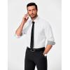 COOFANDY Men’s Dress Shirt Long Sleeve Casual Button Down Shirt Wrinkle Free Formal Business Shirts(03_white Solid)