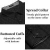 COOFANDY Men’s Dress Shirt Long Sleeve Casual Button Down Shirt Wrinkle Free Formal Business Shirts(Black)