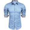 COOFANDY Men’s Dress Shirt Long Sleeve Casual Button Down Shirt Wrinkle Free Formal Business Shirts(Blue)