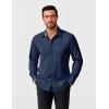 COOFANDY Men’s Dress Shirt Long Sleeve Casual Button Down Shirt Wrinkle Free Formal Business Shirts(Navy Blue Solid)