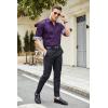 COOFANDY Men’s Dress Shirt Long Sleeve Casual Button Down Shirt Wrinkle Free Formal Business Shirts(Purple)