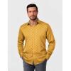 COOFANDY Men’s Dress Shirt Long Sleeve Casual Button Down Shirt Wrinkle Free Formal Business Shirts(Yellow)