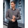 COOFANDY Mens Dress Shirts Long Sleeve Wrinkle Free Button Down Shirts Formal Business Shirt(Deep Grey)