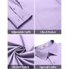 COOFANDY Mens Dress Shirts Long Sleeve Wrinkle Free Button Down Shirts Formal Business Shirt(Lavender)