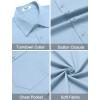 COOFANDY Mens Dress Shirts Short Sleeve Business Casual Shirts Regular Fit Casual Button Down Untucked Shirts(Blue)