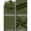 COOFANDY Mens Dress Shirts Short Sleeve Business Casual Shirts Regular Fit Casual Button Down Untucked Shirts(Dark Army Green)