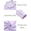 COOFANDY Mens Dress Shirts Wrinkle Free Long Sleeve Button Down Shirts Formal Business Shirt(Purple Middle Plaid)