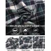 COOFANDY Men’s Flannel Shirts Long Sleeve Button Down Plaid Shirt Lightweight Shirt(Navy Blue & White)