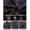 COOFANDY Men’s Flannel Shirts Long Sleeve Button Down Plaid Shirt Lightweight Shirt(Orange& Navy Blue)