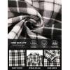 COOFANDY Mens Flannel Shirts Long Sleeve Button Down Shirt with Pocket Casual Shirts Work Shirts for Men(Black/White Checkered)