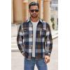 COOFANDY Men’s Flannel Shirts Long Sleeve Cotton Plaid Shirt Jacket Casual Button Down Shirt with Pockets