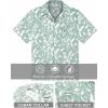 COOFANDY Mens Hawaiian Shirt Short Sleeve Floral Button Down Shirts Tropical Summer Beach Shirts Camp Collar Shirt(Green- Leaf)