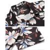 COOFANDY Mens Hawaiian Shirts Short Sleeve Tropical Button Down Shirts Floral Summer Beach Shirt(Black – White Flower)