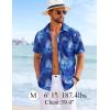 COOFANDY Mens Hawaiian Shirts Short Sleeve Tropical Button Down Shirts Floral Summer Beach Shirt(Blue – Palm Leaf)