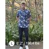 COOFANDY Mens Hawaiian Shirts Short Sleeve Tropical Button Down Shirts Floral Summer Beach Shirt(Dark Blue – Palm Tree)