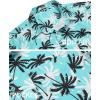 COOFANDY Mens Hawaiian Shirts Short Sleeve Tropical Button Down Shirts Floral Summer Beach Shirt(Lake Green – Palm Tree)