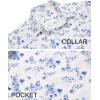 COOFANDY Mens Hawaiian Shirts Short Sleeve Tropical Button Down Shirts Floral Summer Beach Shirt(White – Blue Floral)