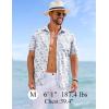 COOFANDY Mens Hawaiian Shirts Short Sleeve Tropical Button Down Shirts Floral Summer Beach Shirt(White – Blue Floral)