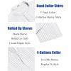 COOFANDY Men’s Linen Henley Shirt Short Sleeve Casual Summer Beach Hippie T Shirts(Striped White)