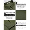 COOFANDY Men’s Linen Long Sleeve Shirts Casual Button Down Untucked Shirt Vacation Wedding Shirts with Pocket(Army Green)