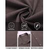 COOFANDY Men’s Linen Long Sleeve Shirts Casual Button Down Untucked Shirt Vacation Wedding Shirts with Pocket(Brown)